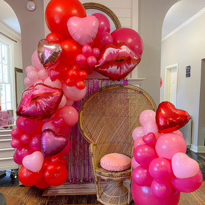 Voircoloria Hot Pink Balloons - 110pcs 12-Inch Dark Pink Latex for Parties & Celebrations