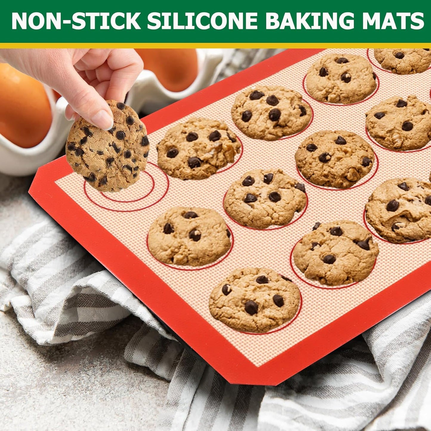 TeamFar Stainless Steel Baking Sheet Set - 9-Piece with Racks & Silicone Mats | 10.5/12.5/16 Inch Easy Clean