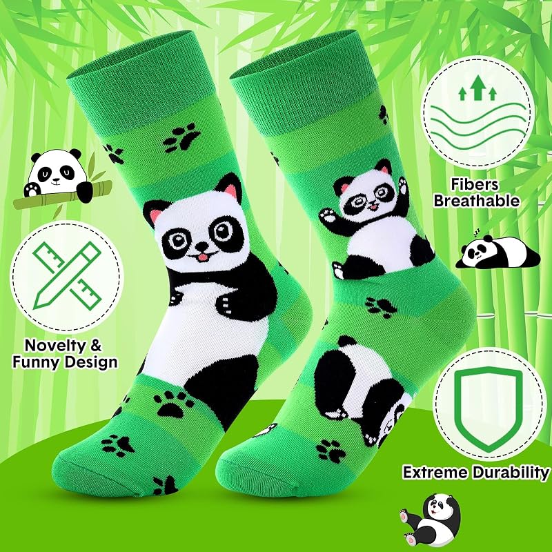 Panda Gift Basket Set with Insulated Tumbler, Makeup Bag, Socks, Keychain & Pen - 6 Pcs (Variation: Panda)