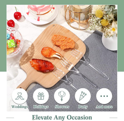 Potchen Heavy-Duty Clear Disposable Plastic Forks - 1000 Pcs Bulk Cutlery for Parties & Picnics | 5.8 Inches