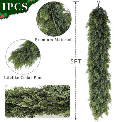 5FT Artificial Cedar Garlands for Fireplace Decoration - 1 Pcs Variation of THIS listing