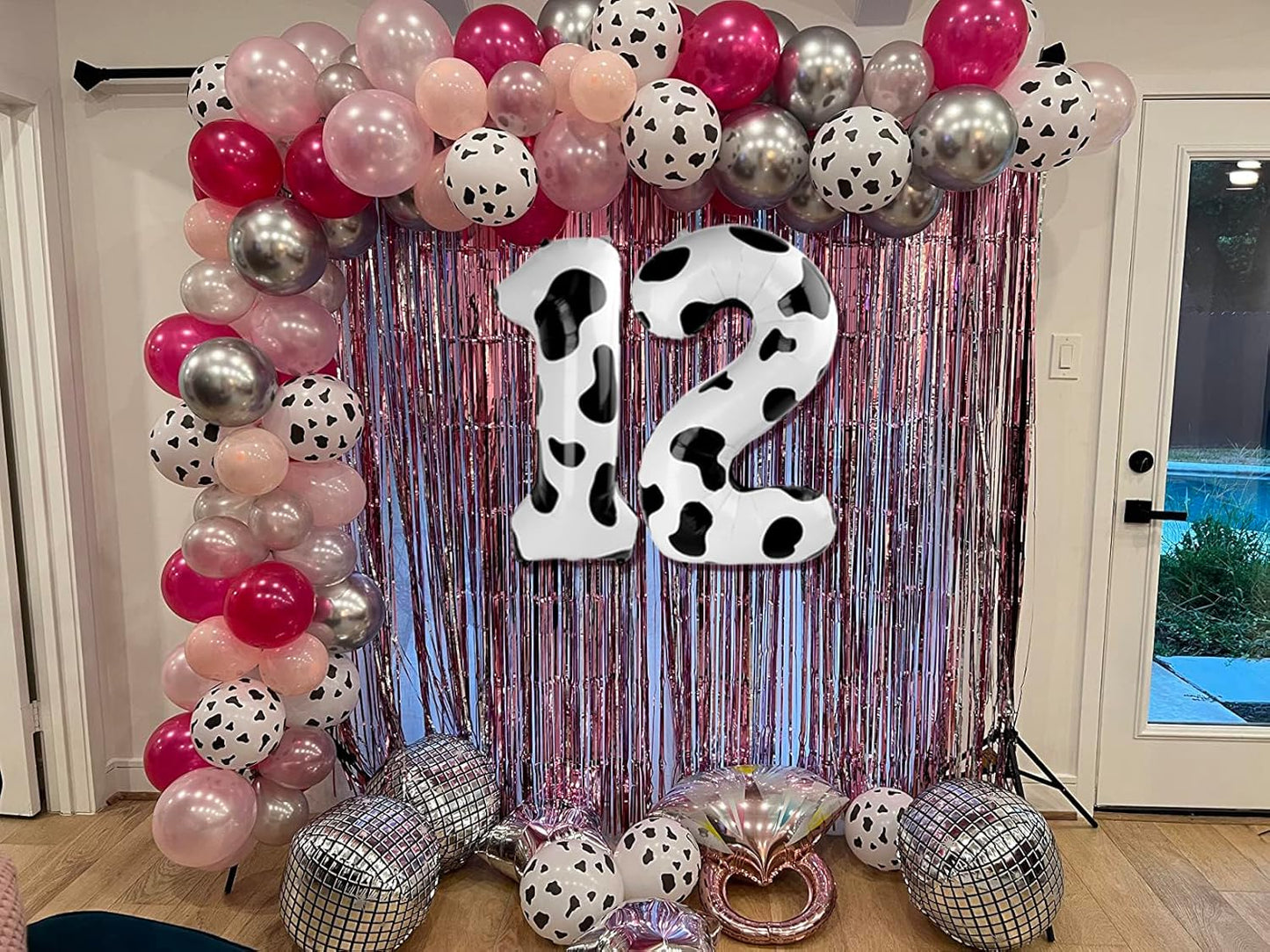 Number 0 Balloon - 40 Inch Cow Print Design | Perfect for Farm-Themed Birthday Parties
