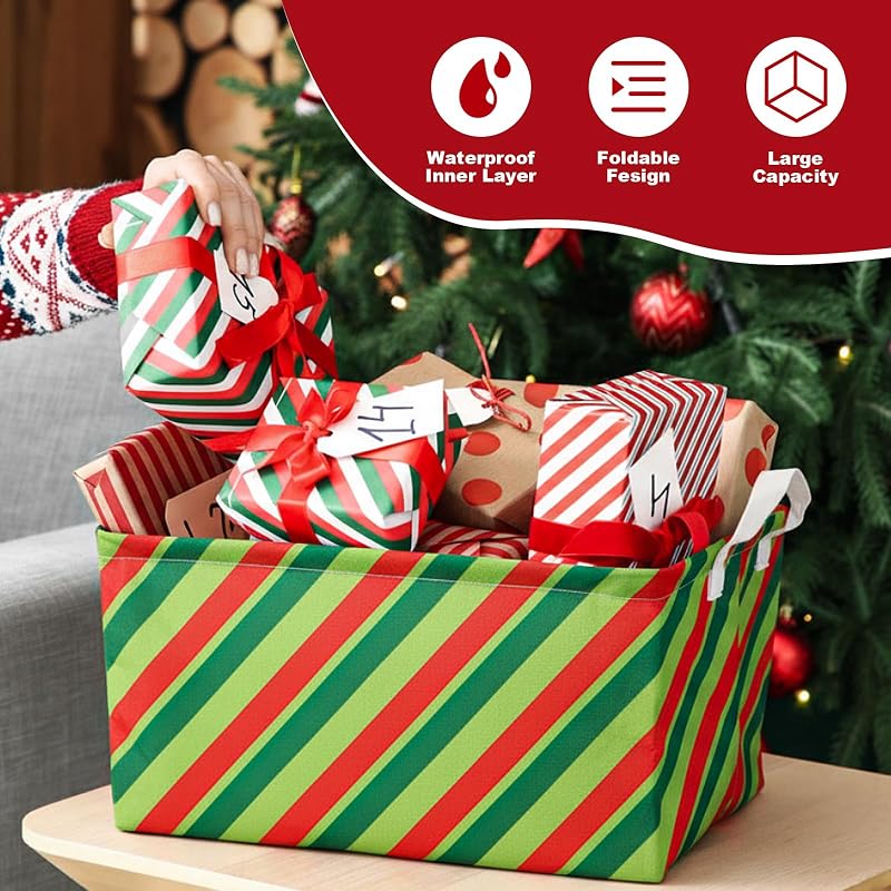 6 Pack Large Christmas Storage Baskets - Classic (Variation: Classic)