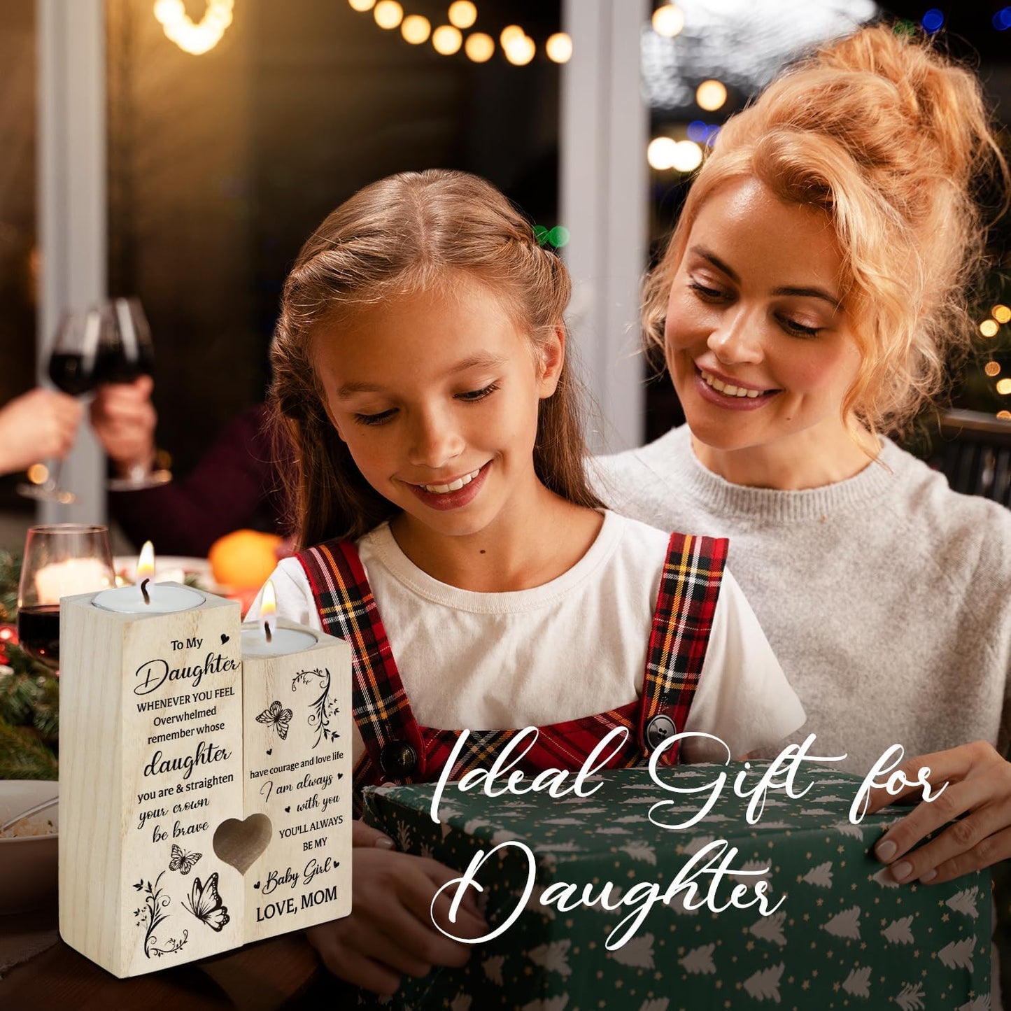 SteadStyle Candle Holders for Daughters - Heartfelt Gifts from Mom for Mother's Day, Birthdays & More