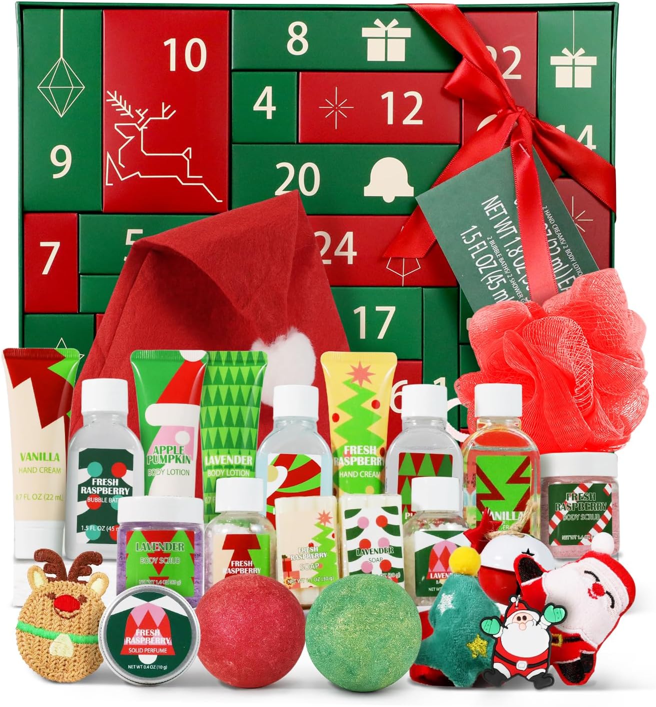 Advent Skincare Calendar 2025 - 24 Days of Beauty Gifts for Women | Holiday Bath & Body Set