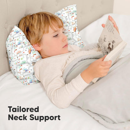 My Little Dreamy Toddler Pillow - Organic Cotton Travel Pillow with Soft, Breathable Pillowcase | 13x18 Inches for Kids 2-5 Years