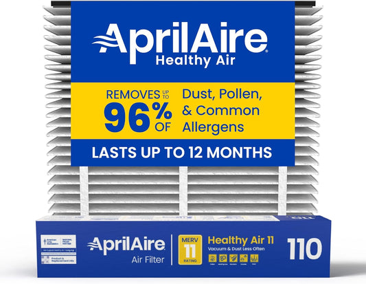 AprilAire 110 Replacement Filter - MERV 11 Air Filter for Whole House Purifiers | 16x20x4 Size (Pack of 1)