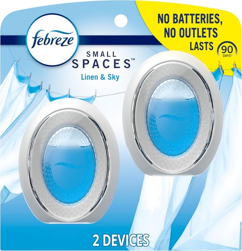 Febreze Bathroom Air Freshener - Odor-Fighting Plug-In Alternative | Linen & Sky Scent, 2 Count