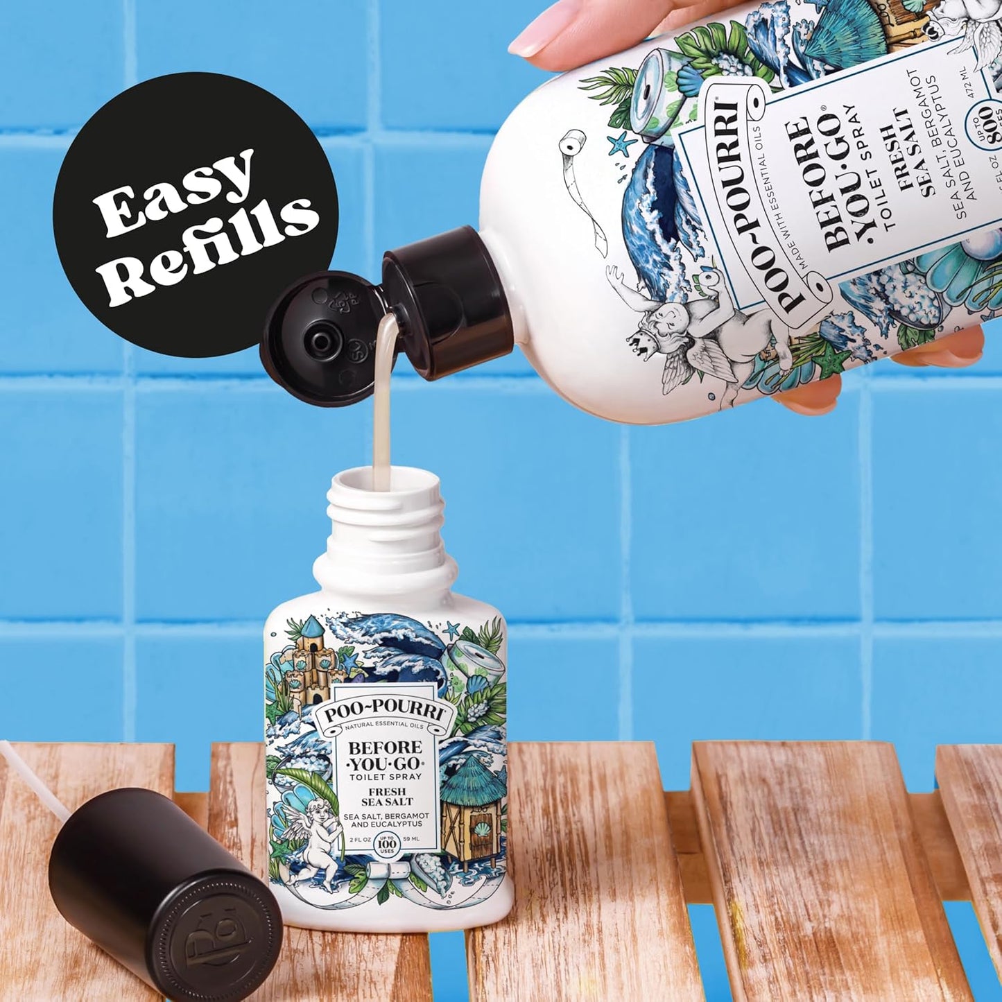 Poo~Pourri 16oz Fresh Sea Salt | Odor Eliminating Spray for Home Freshness