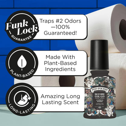 Poo-Pourri Before-You-Go Toilet Spray - Cypress Woods Scent, 2 Fl Oz | Freshen Up Your Bathroom