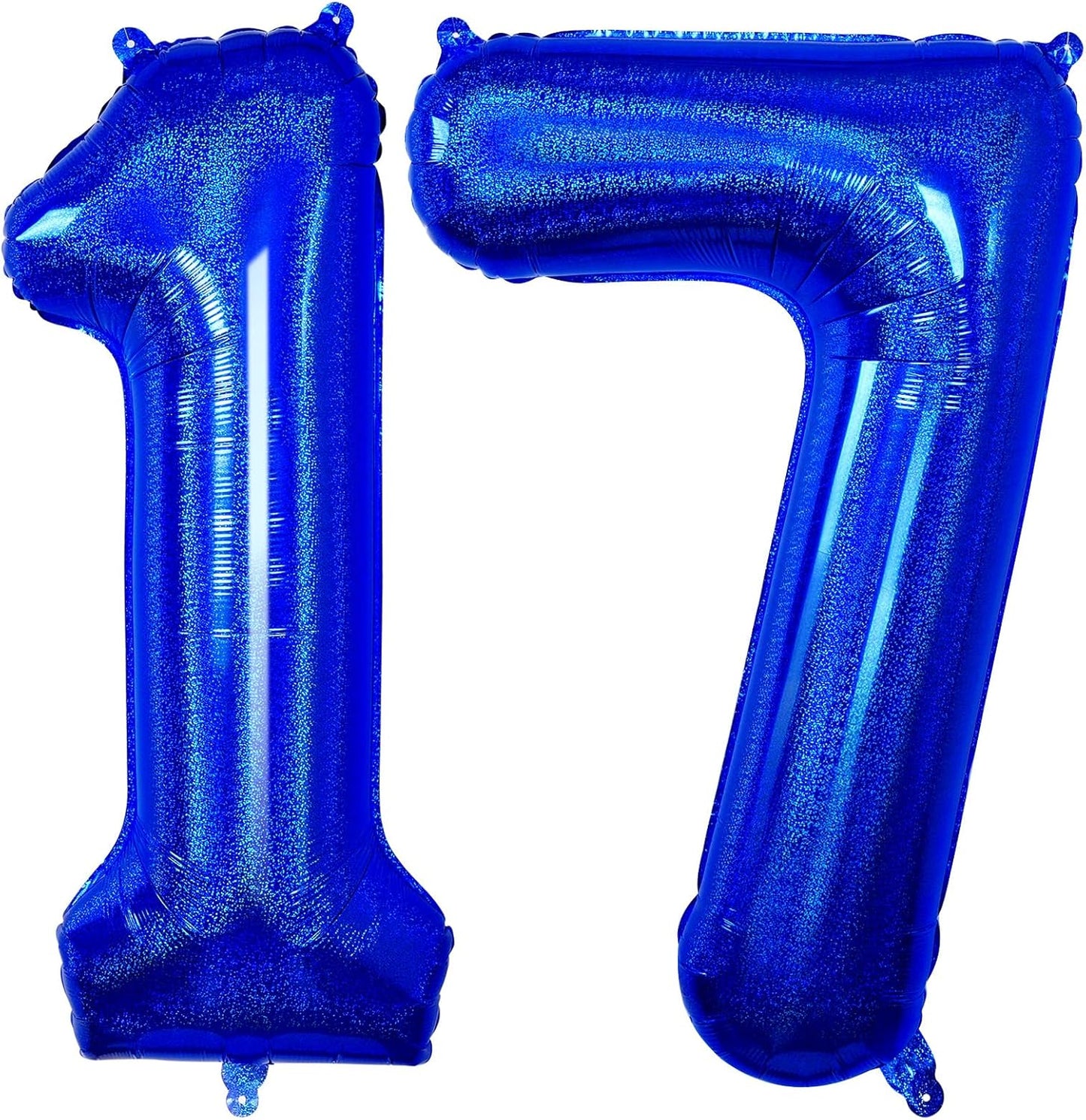 Number 17 Balloon by Mylar - 40 Inch Navy Blue Birthday Decoration for Graduation & Anniversary