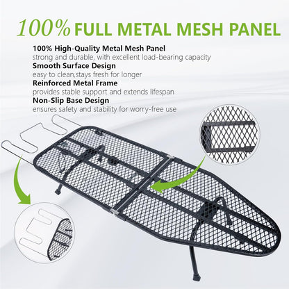 Regine Switzerland Portable Ironing Board - Foldable Table Top Design with Heat Resistant Cover | 31"x12", Black