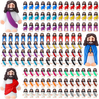 Bememo 200 Pcs Mini Jesus Figurines - Perfect Pocket Toys for Easter Celebrations & Religious Favors