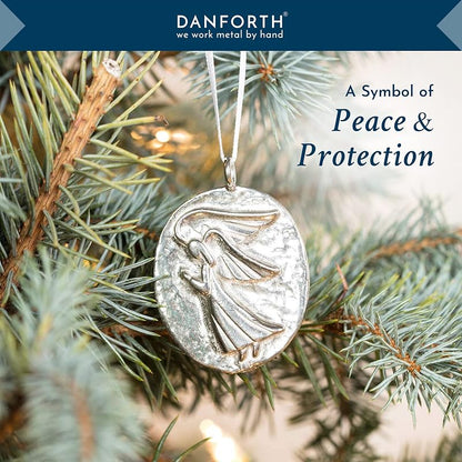 Guardian Angel Ornament, Pewter Handcrafted in USA