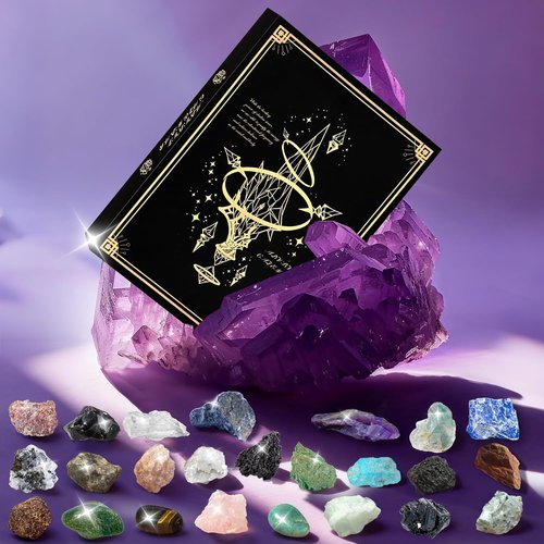 Crystal Advent Calendar 2025 by [Brand Name] - 24-Day Countdown with Natural Chakra Healing Stones | Perfect Christmas Gift for Kids and Pet Lovers
