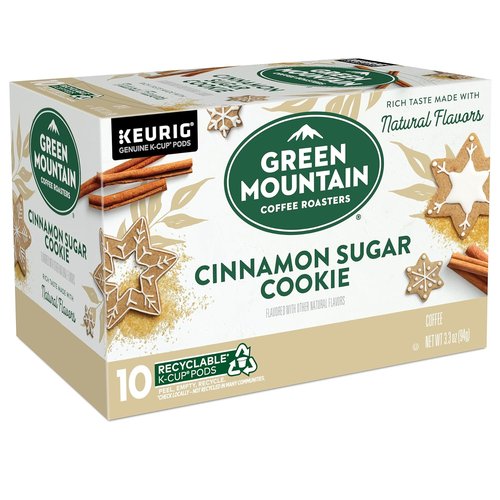 Green Mountain Coffee Roasters Cinnamon Sugar Cookie Coffee - 10 Count Pods for Flavorful Brews
