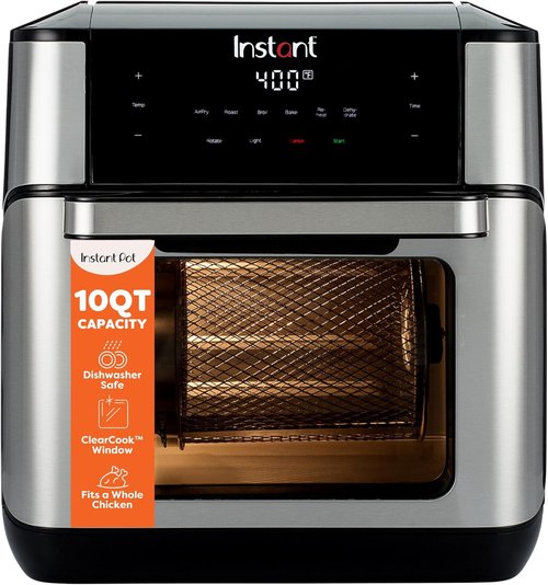 Instant Pot 10QT Air Fryer - 7-in-1 Multi-Cooker with EvenCrisp Technology & 100+ Recipes | Stainless Steel