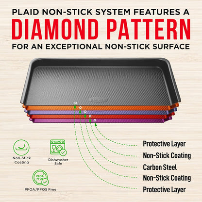 Non-Stick Bakeware Set by [Brand Name] - 8 Piece Professional Baking Pan Set | Muffin, Loaf & More - Black