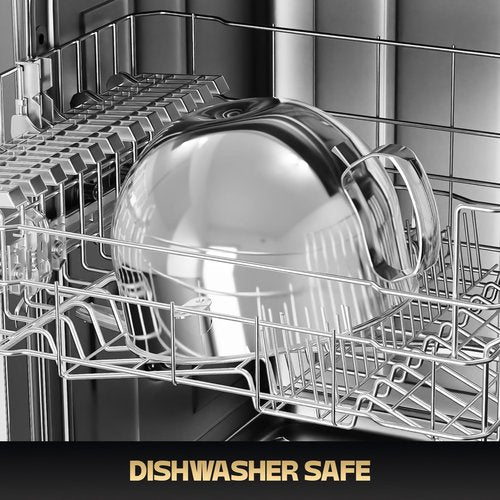 HOZODO Stainless Steel Bowl for KitchenAid 6QT Bowl-Lift Mixers | 6-Quart Replacement with Handle, Compatible with Attachments & Stand Mixer Accessories