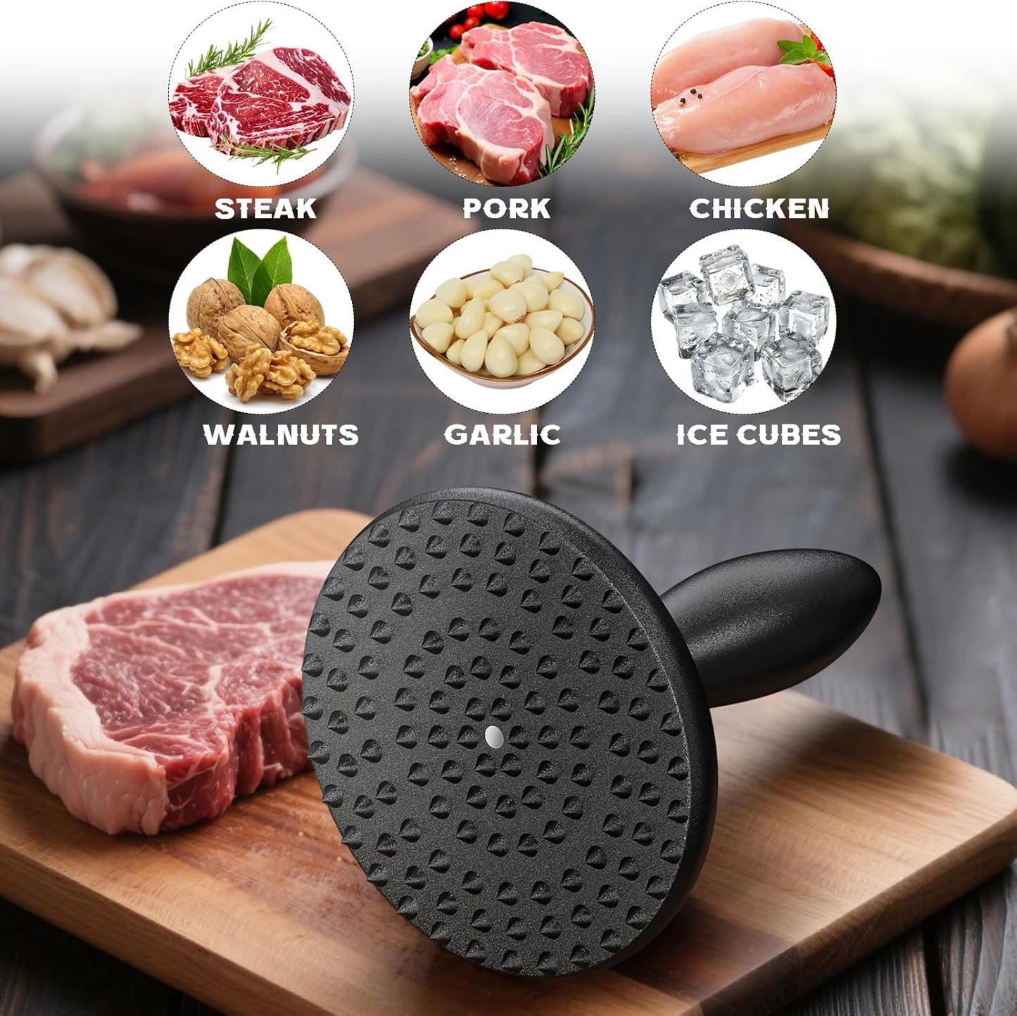 Skiennix Meat Chopper - Versatile Meat Tenderizer Tool for Effortless Cooking | Black Finish