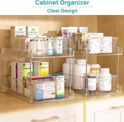 Vtopmart 6-Pack Storage Bins | Under Sink Organizer Set for Clutter-Free Spaces