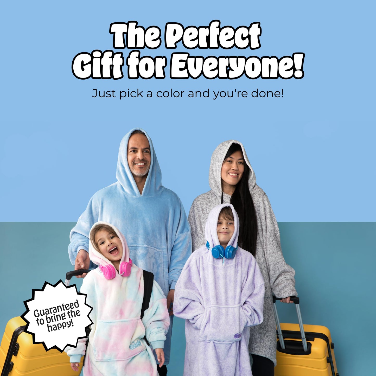 THE COMFY Dream | Lightweight Microfiber Fleece Wearable Blanket, Oversized Design with Hood from Shark Tank, Soft Oversized Pocket Blanket, Warm and Cozy Gifts