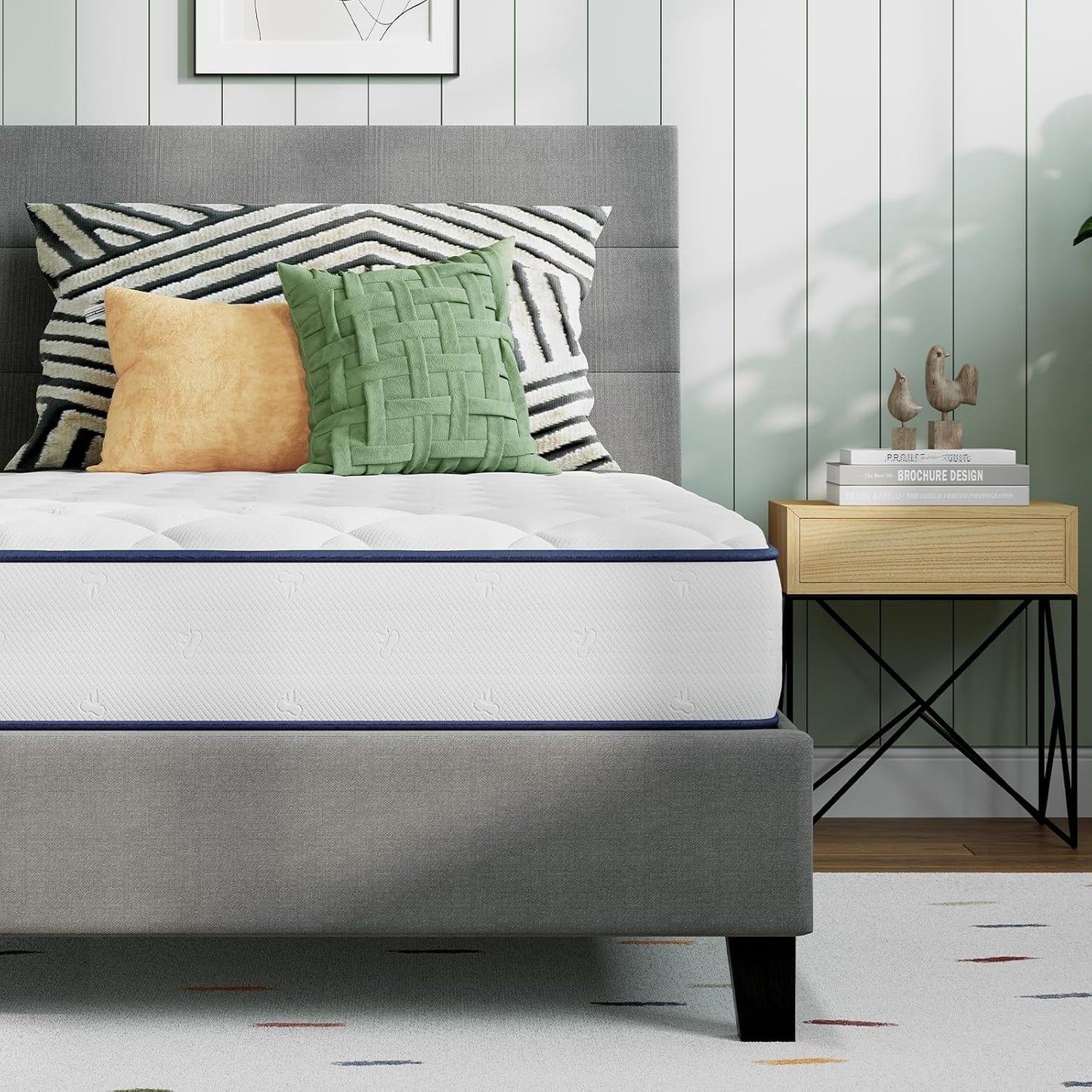 Novilla Twin Mattress - 6 Inch Foam & Spring Hybrid for Restful Sleep | Medium Firm, CertiPUR-US Certified