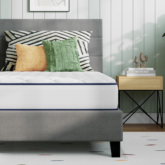 Novilla Twin Mattress - 6 Inch Foam & Spring Hybrid for Restful Sleep | Medium Firm, CertiPUR-US Certified