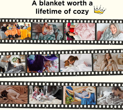 Skiennix Fleece King Size Blanket - Soft Lightweight Plush Cozy Microfiber in Light Blue (39.4" × 59.1")
