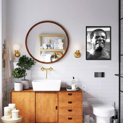 Funny Bathroom Wall Art Set by [Brand Name] - Vintage Comedy Movie Posters in Black Frame | 12x16 in
