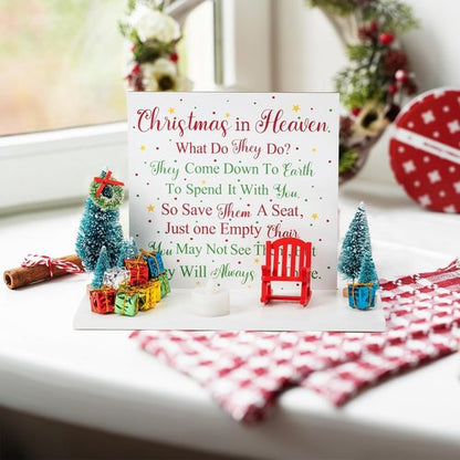 Haooryx Christmas In Heaven Chair Table Decoration - 21Pcs Memorial Candle Holders & Ornaments