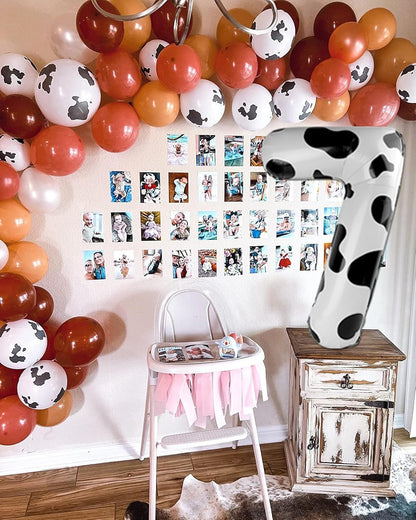 Number 0 Balloon - 40 Inch Cow Print Design | Perfect for Farm-Themed Birthday Parties