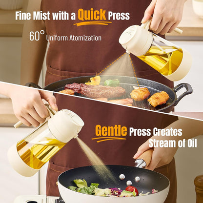 PARACITY Olive Oil Dispenser Bottle - 2-in-1 Sprayer & Dispenser, 500ML | Ideal for Cooking & BBQ
