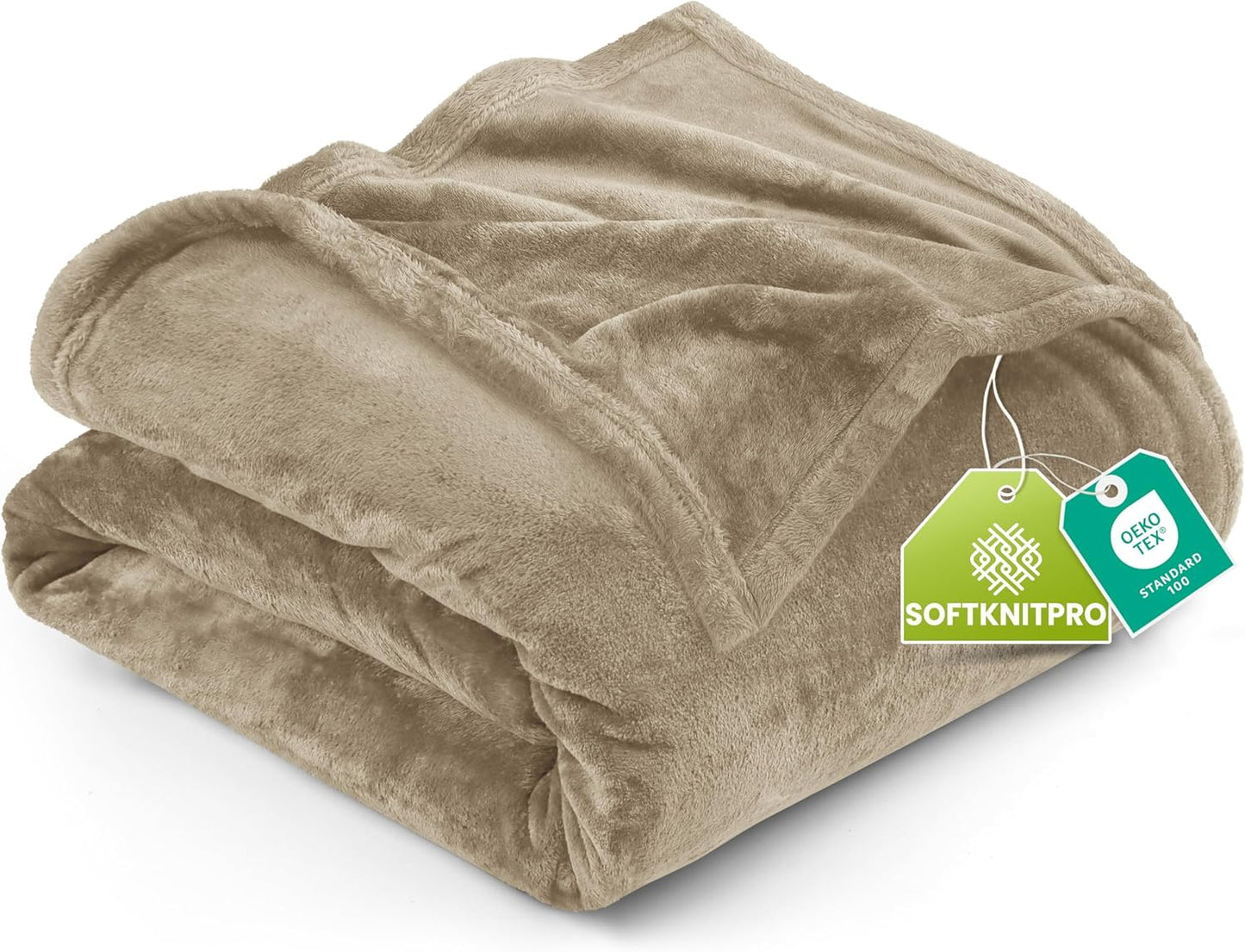 Utopia Bedding Fleece Blanket - Luxury Soft Microfiber Twin Size Camel (60x80 Inch) - Anti-Static 300GSM