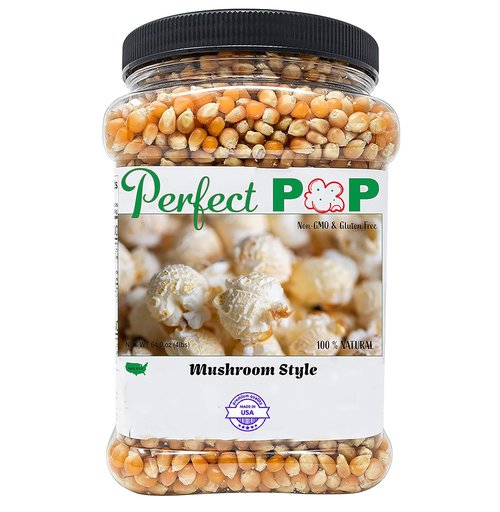 Concession Essentials Gourmet Mushroom Popcorn Kernels - Extra Large 4lbs for Perfect Popping