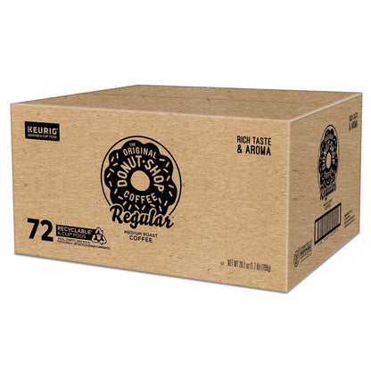 Original Donut Shop K-Cup Pods - Medium Roast Coffee, 72 Count | Single-Serve Convenience