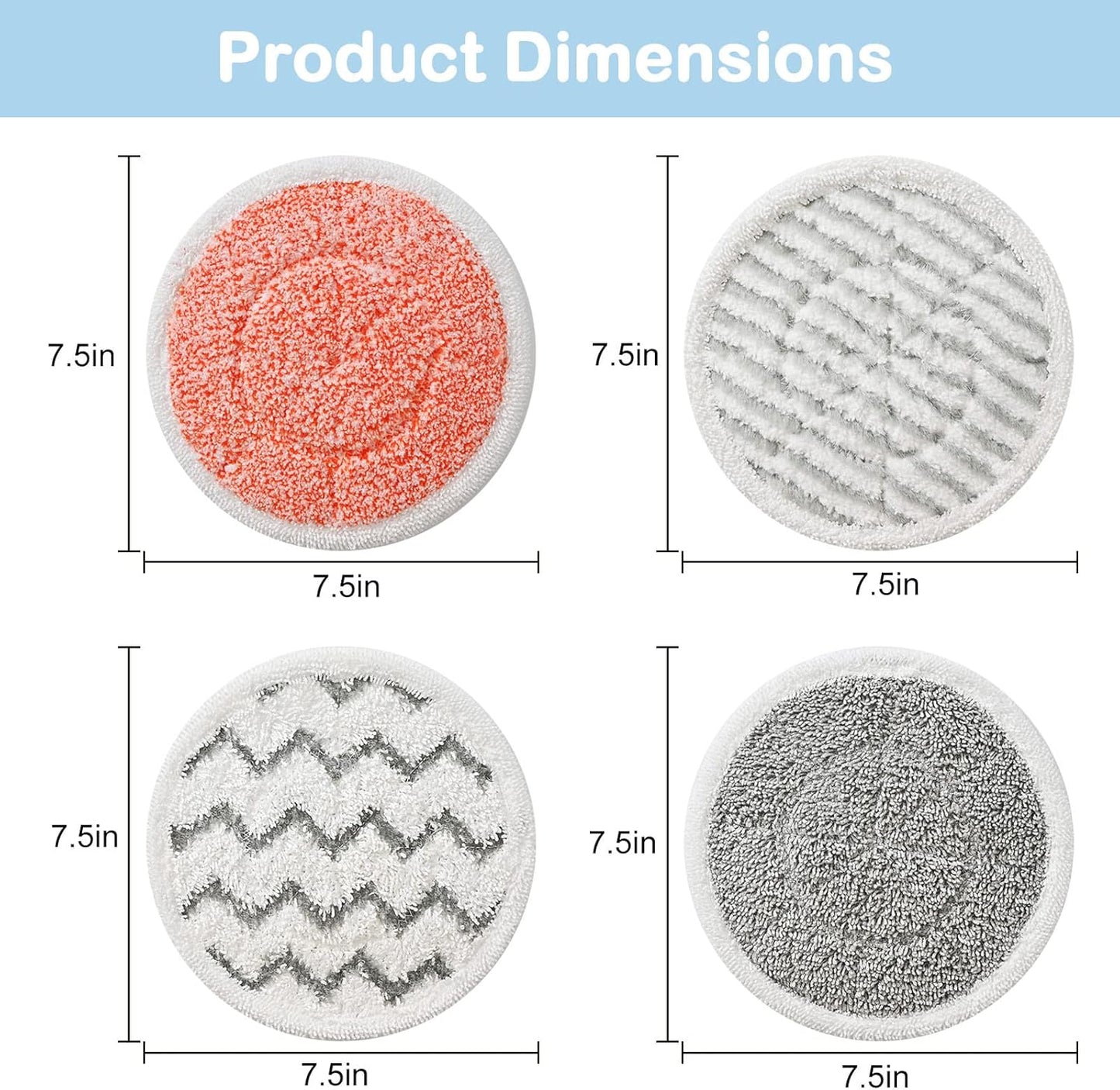 Skiennix Steam Mop Pads - 10 Pack Replacement for Shark S7001/S8201/S7000 Series - Enhanced Cleaning Performance