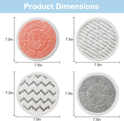 Skiennix Steam Mop Pads - 10 Pack Replacement for Shark S7001/S8201/S7000 Series - Enhanced Cleaning Performance