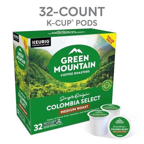 Green Mountain Coffee Roasters Colombia Select Coffee - Medium Roast K-Cup Pods, 32 Count