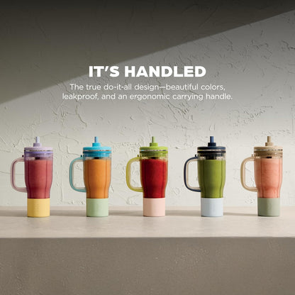 Ninja Blendboss™ Personal Blender - Smoothies & Frozen Drinks | 26oz Travel Tumbler with Leak-Proof Lid & Auto-iQ Technology | Stone Mint