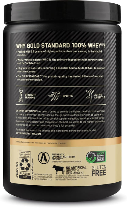 Optimum Nutrition Gold Standard Whey Protein Powder - Naturally Flavored Vanilla, 15 Servings