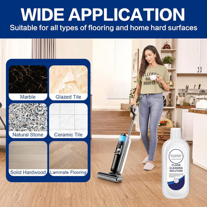 YHOVID Multi-Surface Floor Cleaning Solution - Compatible Refill for Tineco Vacuum Mop | 4 Bottle Pack