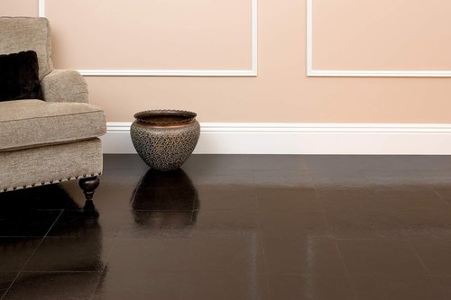 Achim Home Decor Nexus Self-Adhesive Vinyl Floor Tiles - 12" x 12", Black Pattern, Easy Peel & Stick for DIY Flooring
