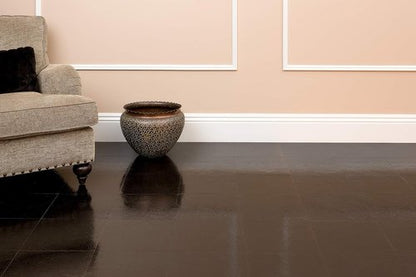 Achim Home Decor Nexus Self-Adhesive Vinyl Floor Tiles - 12" x 12", Black Pattern, Easy Peel & Stick for DIY Flooring