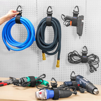 Trilancer Heavy Duty Storage Straps - 10-Pack Hook-and-Loop Cord Organizers for Home & Garage