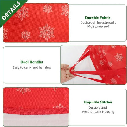 Christmas Wreath Storage Container - 24 Inch Durable Bag with Handles for Holiday Decor - 1 Pack