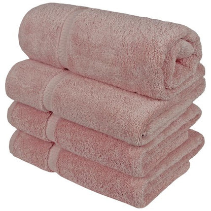 Chakir Turkish Linens | Hotel & Spa Quality 100% Cotton Luxury Turkish Towels | Soft & Absorbent (30x60 Inches Extra Large Bath Towels, Set of 4 - Pink)