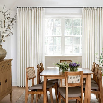 Natural Pinch Pleated Linen Curtains 84 Inch Length 2 Panels for Living Room Bedroom Textured Cream Ivory Birch Semi Sheer Boho Neutral Back Tab Pinch Pleat Hooks Rings Window Curtain 84 Inches Long
