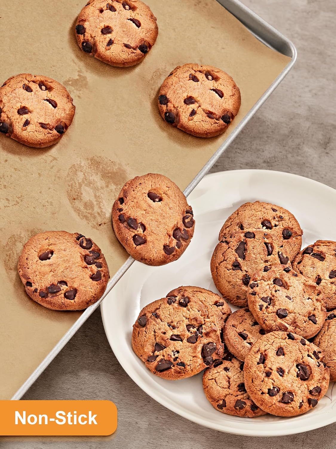SMARTAKE Parchment Paper Sheets - 120 Pcs Non-Stick Baking Paper, 16x24 Inch, Unbleached for Air Fryer & Oven