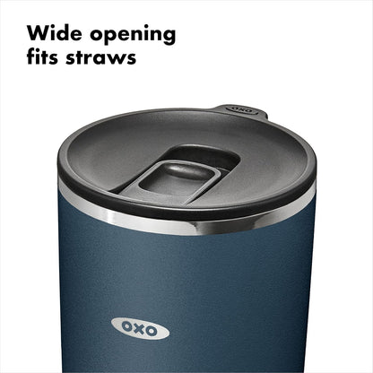 OXO Strive 24oz Insulated Tumbler - Dark Cobalt with Sliding Lid for Ultimate Temperature Retention